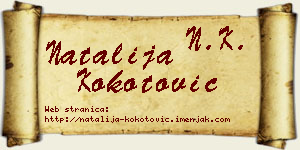 Natalija Kokotović vizit kartica